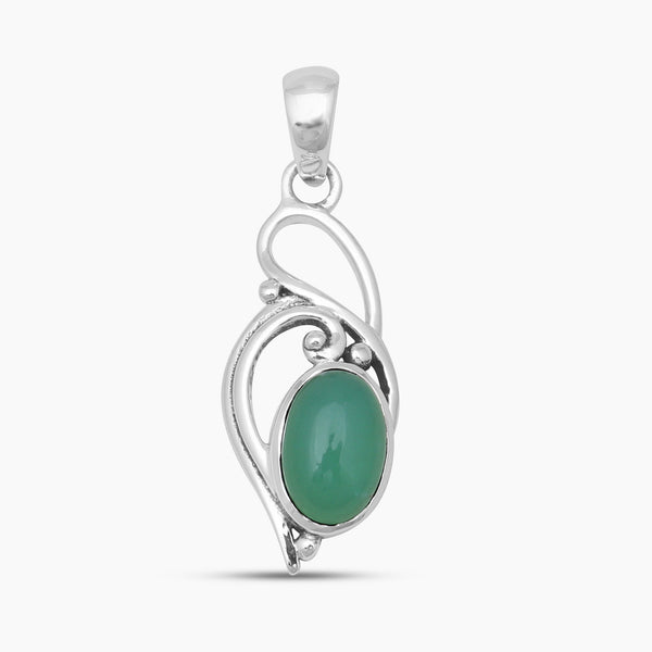 925 Sterling Silver Chrysoprase Pendants