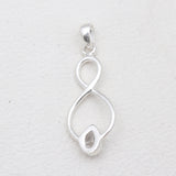 925 Silver Herkimer Quartz Pendants