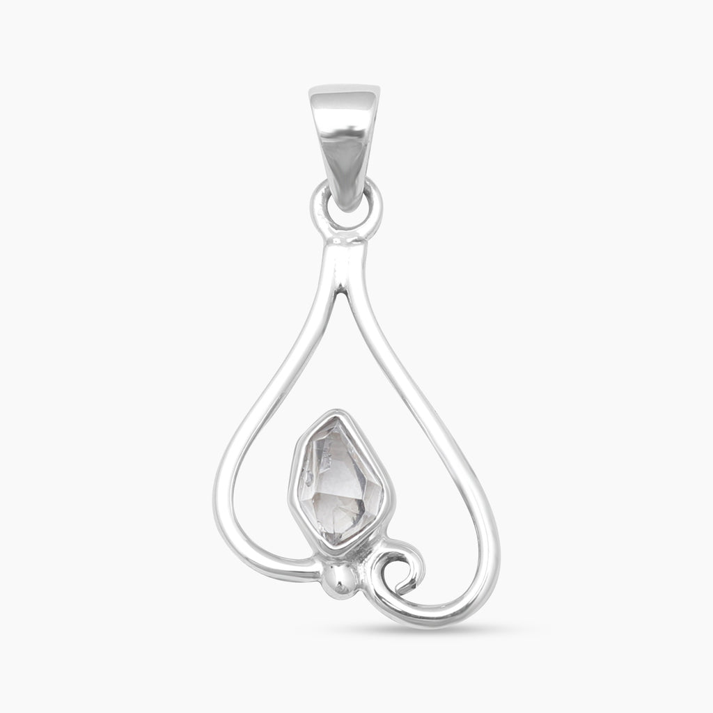 925 Sterling Silver Herkimer Quartz Pendants