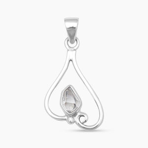 925 Sterling Silver Herkimer Quartz Pendants