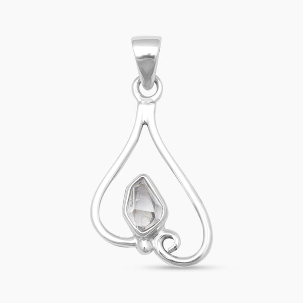 925 Sterling Silver Herkimer Quartz Pendants