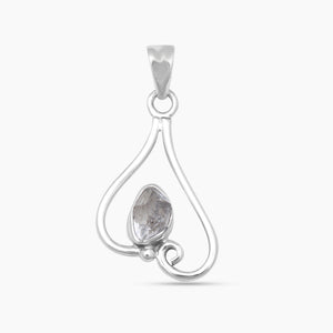 925 Sterling Silver Herkimer Quartz Pendants