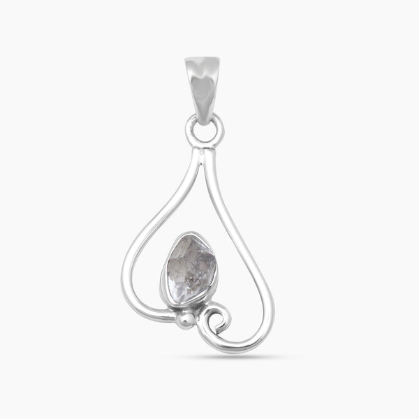 925 Sterling Silver Herkimer Quartz Pendants