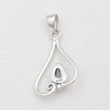 925 Sterling Silver Herkimer Quartz Pendants