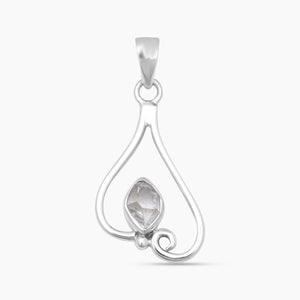 925 Sterling Silver Herkimer Quartz Pendants