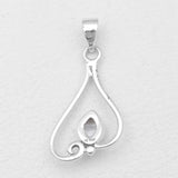 925 Sterling Silver Herkimer Quartz Pendants