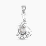 925 Silver Herkimer Quartz Pendants