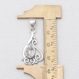 925 Silver Herkimer Quartz Pendants