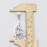 925 Silver Herkimer Quartz Pendants