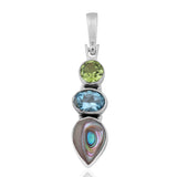 Abalone Shell Silver Pendant