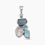 Multi Stone Silver Pendants