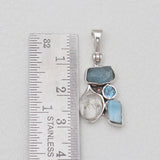 Multi Stone Silver Pendants