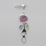 Rough Multistone Silver Designer Pendants