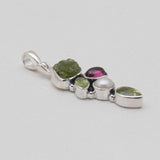 Natural Peridot Silver Pendants