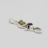 Natural Peridot Silver Pendants