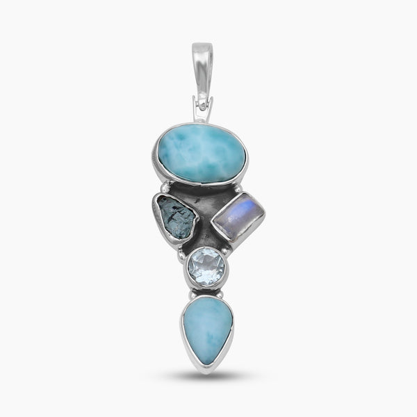 925 Sterling Silver Larimar Pendants