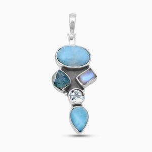 925 Sterling Silver Larimar Pendants