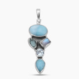 925 Sterling Silver Larimar Pendants