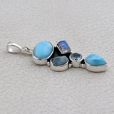 925 Sterling Silver Larimar Pendant