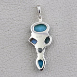 925 Sterling Silver Larimar Pendant