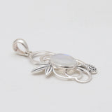 Rainbow Moonstone Silver Pendants