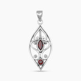 Garnet Silver Pendants