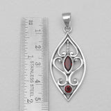 Garnet Silver Pendants