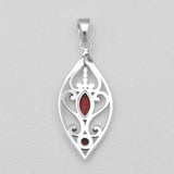 Garnet Silver Pendants