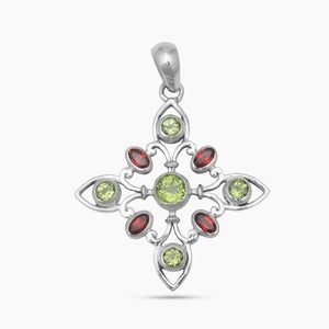Multistone Silver Pendants