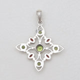 Multistone Silver Pendants