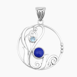 925 Sterling Silver Lapis lazuli Pendants