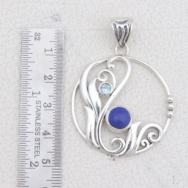 925 Sterling Silver Lapis lazuli Pendants