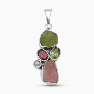 925 Sterling Silver Multistone Pendants