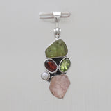 925 Sterling Silver Multistone Pendants