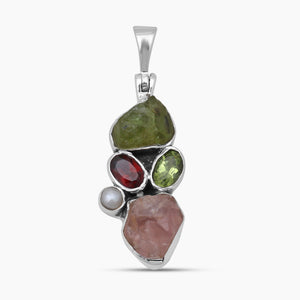 925 Sterling Silver Multistone Pendants