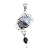 Dendritic Opal 925 Silver Pendant