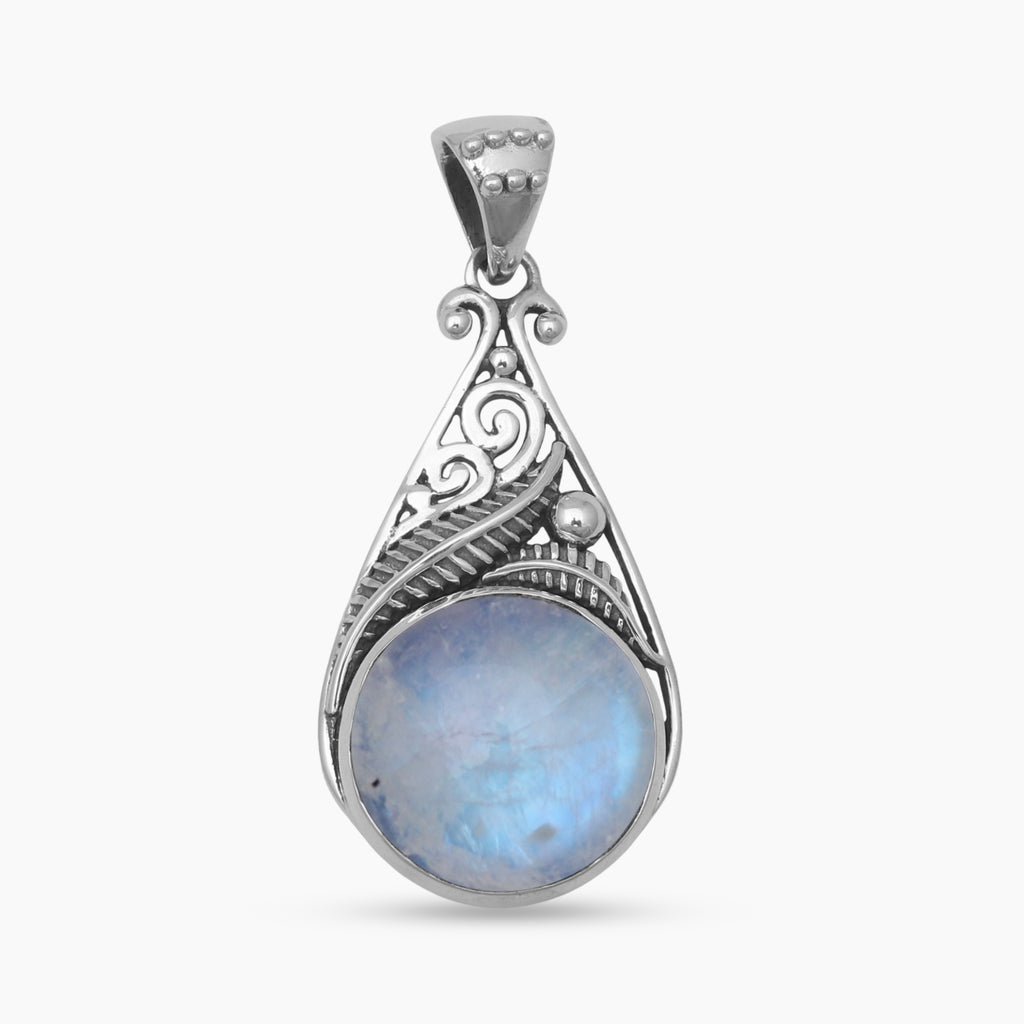 Rainbow Moonstone Silver Pendants