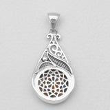 Turquoise Spiny Oyster Silver Pendants