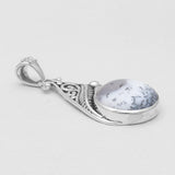 Dendritic Opal Silver Pendants