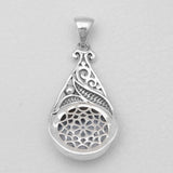 Dendritic Opal Silver Pendants