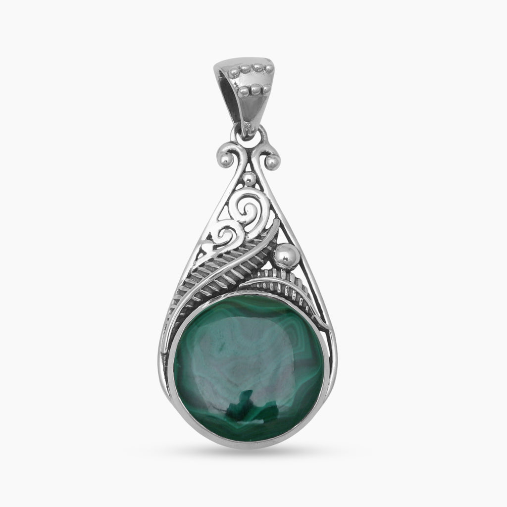 Malachite Silver Pendants
