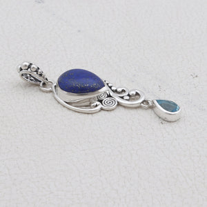 925 Sterling Silver Lapis Lazuli Pendants