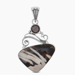 Peanut Wood Jasper Silver Pendants