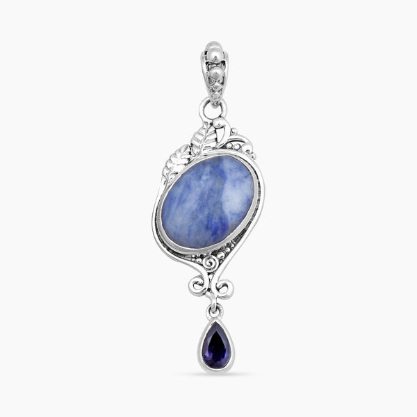 925 Sterling Silver Sodalite Pendants