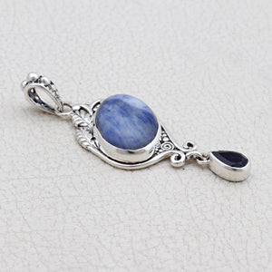 925 Sterling Silver Sodalite Pendants