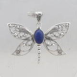 Lapis Lazuli Sterling Silver Butterfly Pendant