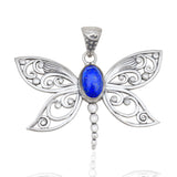 Lapis Lazuli Sterling Silver Butterfly Pendant