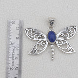 Lapis Lazuli Sterling Silver Butterfly Pendant