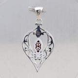 Natural Ruby Silver Pendant