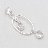 925 Silver Herkimer Quartz Pendants